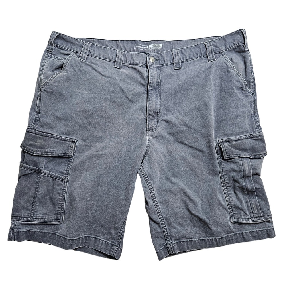 Carhartt Rugged Flex Canvas Cargo Work Shorts Mens 46 Shadow Grey BS3542-M